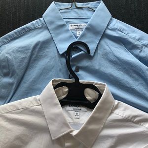 Two (x2) Express Men’s extra slim fit dress shirt
